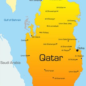 Map of Qatar  