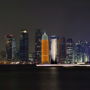 doha apartments at night