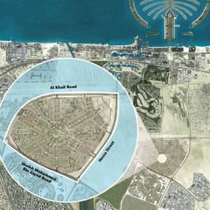 jumeirah village circle from above