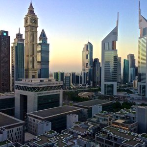 dubai hotel apartment buildings sunrise