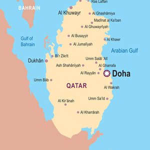 Map of Qatar