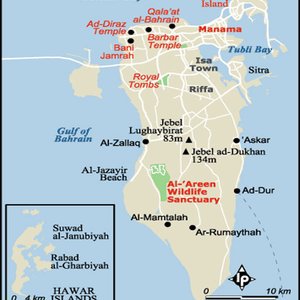 Tubli on Map of Bahrain 