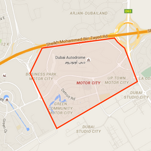 dubai motor city location map