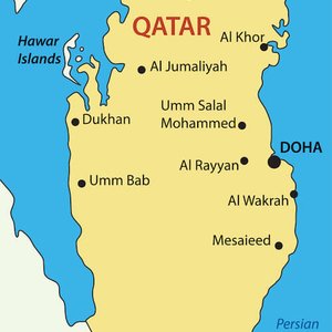 Map of Qatar 