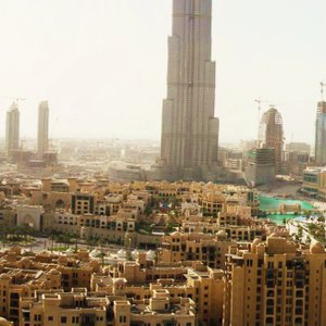 downtown dubai panorama shot