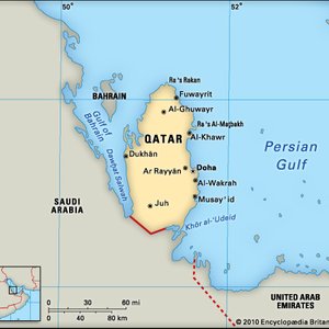 Map of Qatar