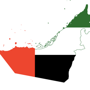 uae flag map