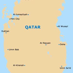 Map of Qatar  