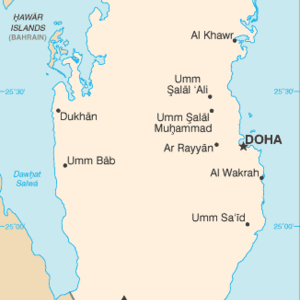 Map of Qatar   