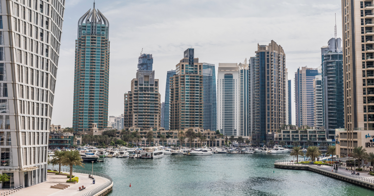 Daylight view of Dubai Marina