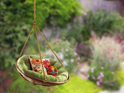 Turn an old chair into a swing.