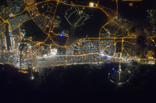 What human-made structures can be seen from space?