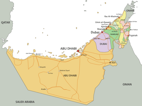 UAE detailed map