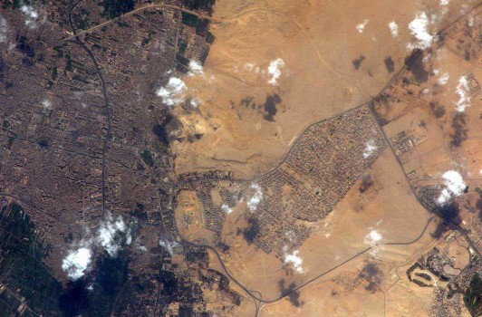 What human-made structures can be seen from space?