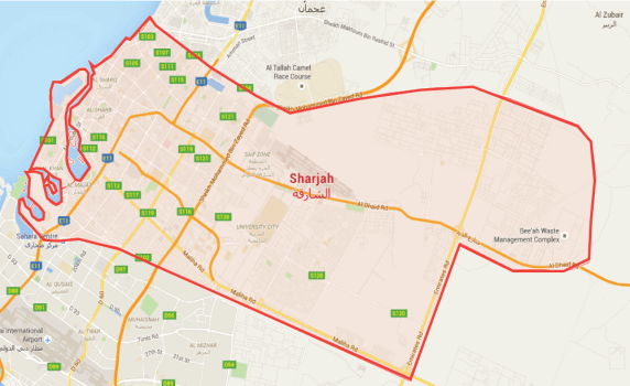 image of Sharjah map