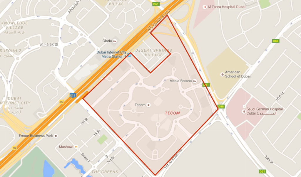 Barsha heights map