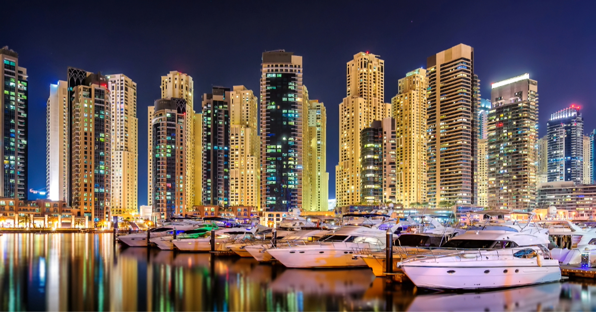 the view of Dubai Marina