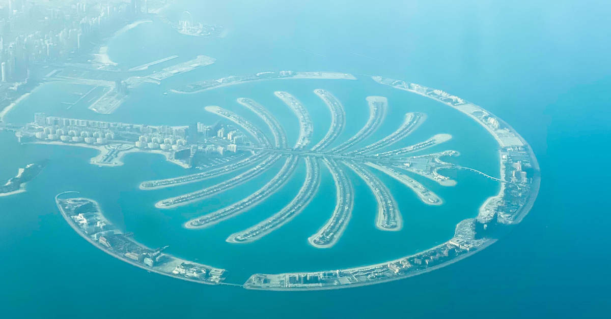 Aerial view of Palm Jumeirah