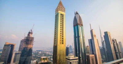 Scenic aerial view on downtown dubai