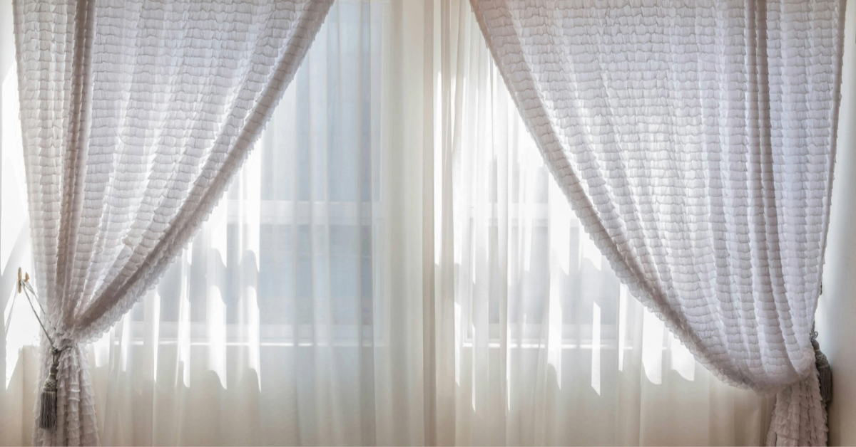 Beige curtains