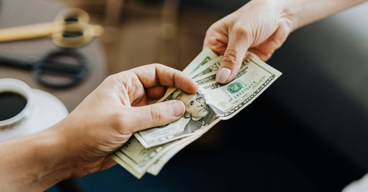 A tenant paying rent in cash