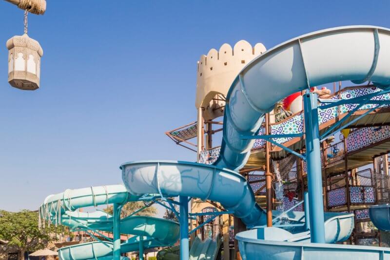 Yas Waterworld includes over 40 rides.
