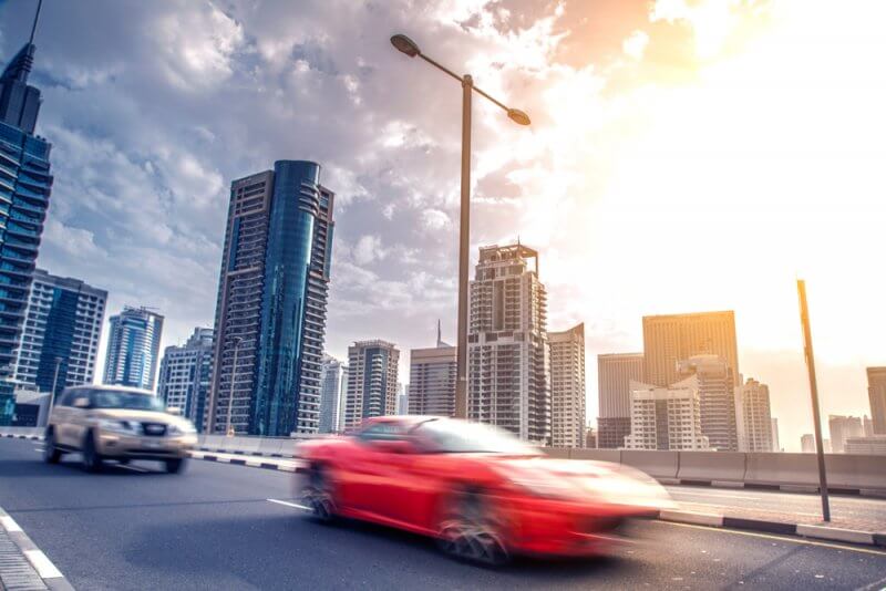 Stay within the speed limit. Many people in Dubai own race cars, so they can almost fly. 