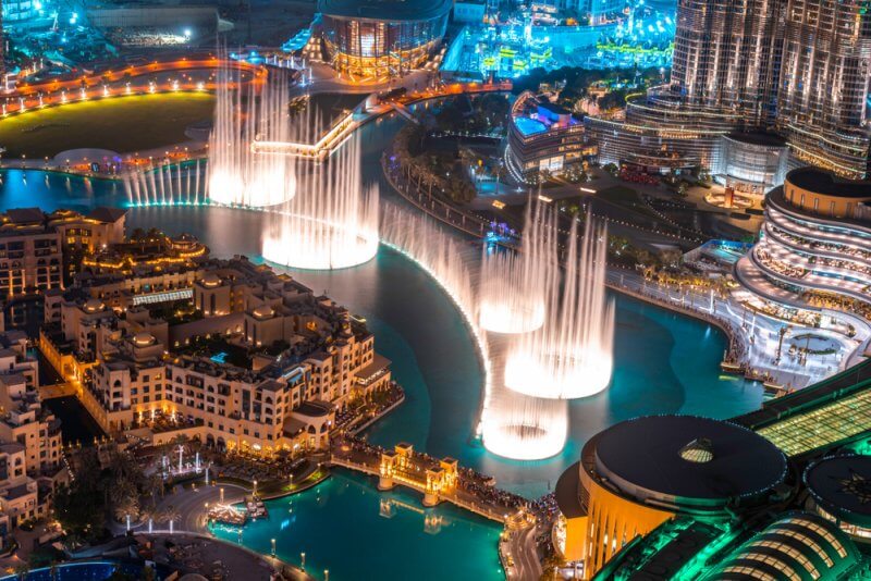 The Dubai Fountain is the largest dancing fountain in the world.