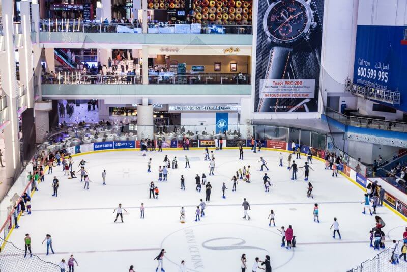 This Olympic-sized skating area offers fun for people of all ages.