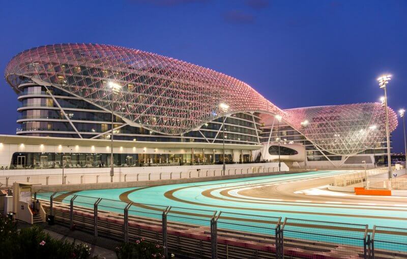 Yas Marina Circuit is a Formula 1 race track where the Abu Dhabi Grand Prix is held. 