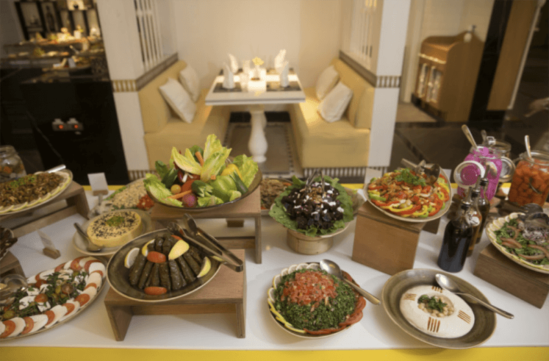 The buffet is specially focused on Emirati dishes.