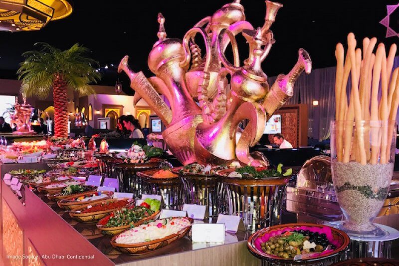 Perched on the Palace Terrace, this is a not-to-miss experience in the UAE capital for its extravagance and grandeur.