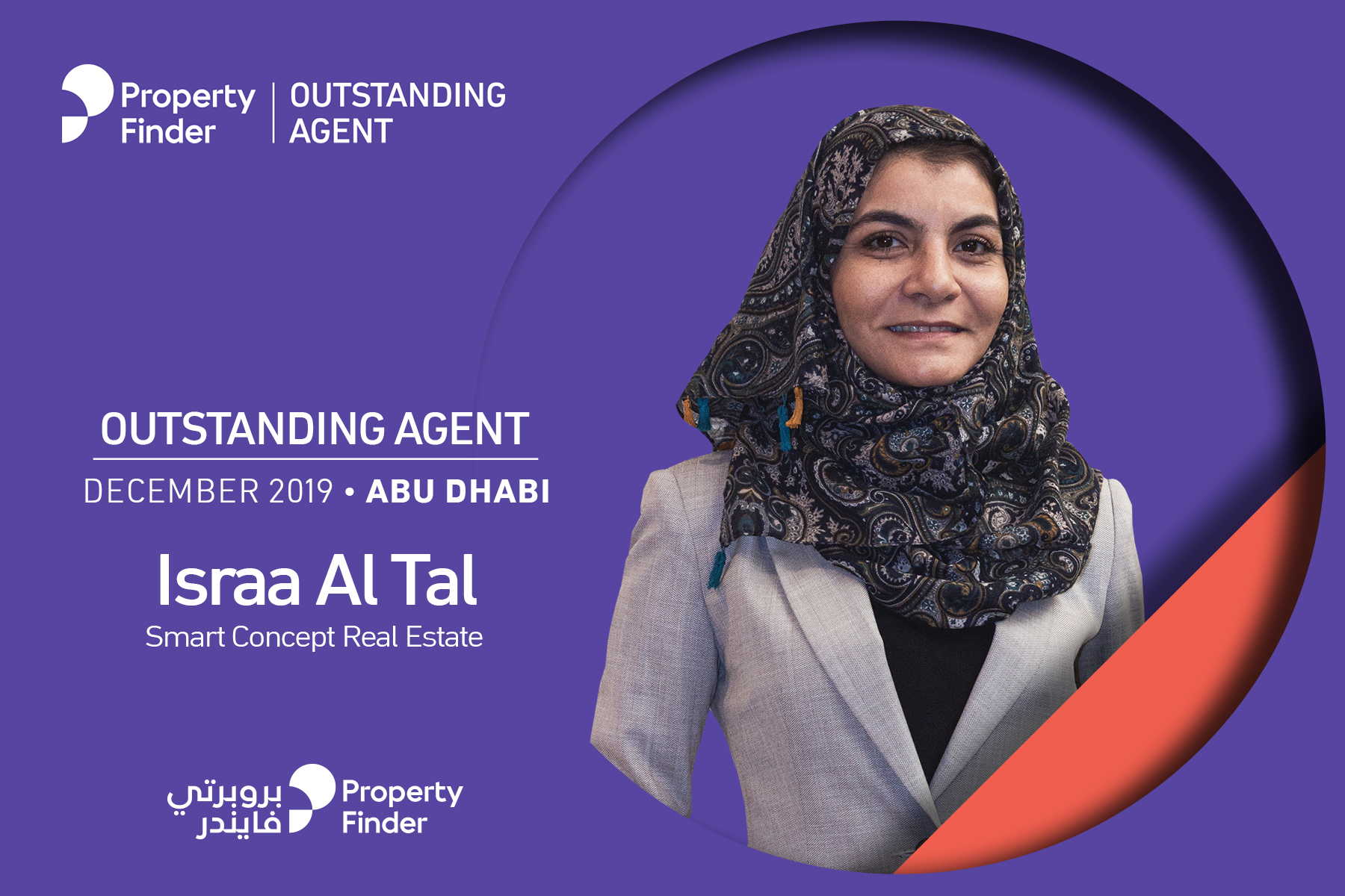 The Outstanding Agent Award goes to... Israa Al Tal from Smart Concept