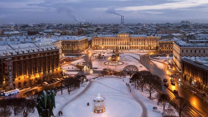Christmas in St Petersburg Russia 