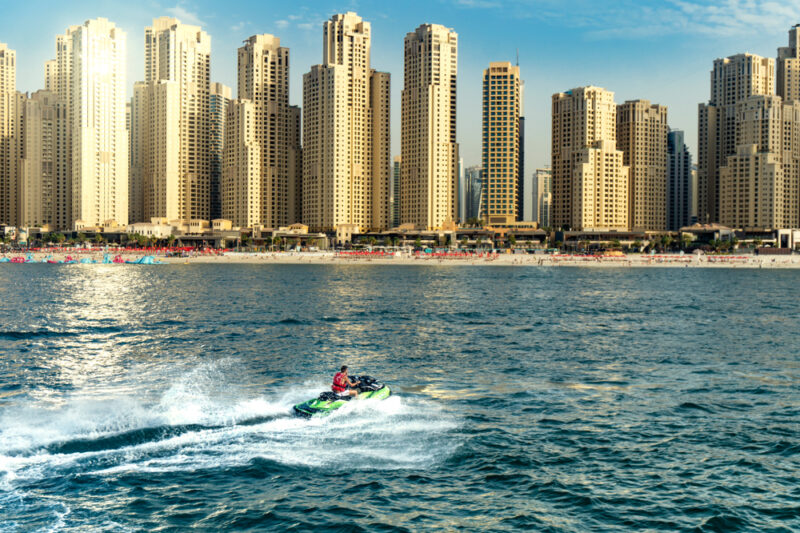Jet skiing in Dubai