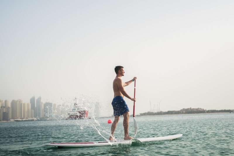 Paddle boarding in Dubai