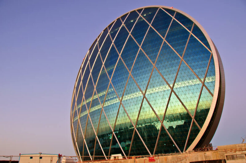 Iconic building in Al Raha Beach