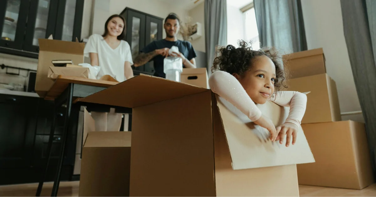 Family moving into an apartment in Dubai