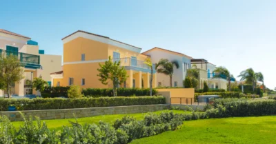 Villa community in Dubai with family homes and green spaces