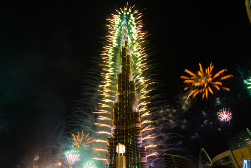 new year celebration at Burj Khalifa Dubai