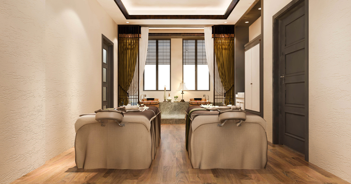 Inside a wellness and spa room in Al Qana