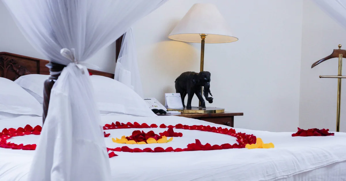 Romantic room in one of the best hotels in Dubai