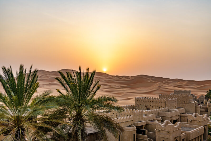 qasr al sarab sunset abu dhabi