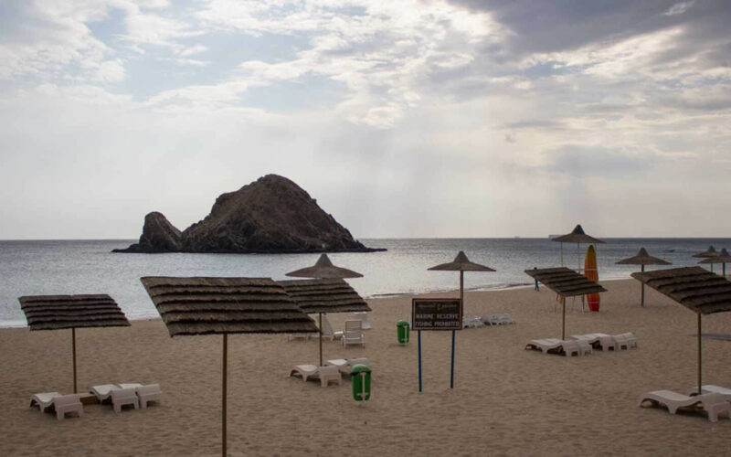 Umbrella beach Fujairah 