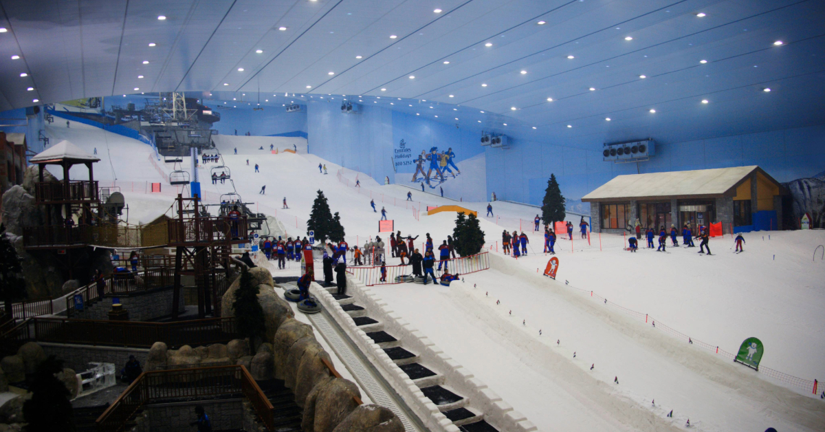 Indoor snow park experience