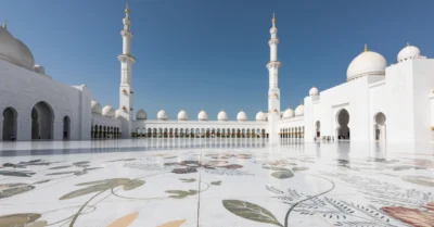 Sheikh Zayed Grand Mosque from Abu Dhabi