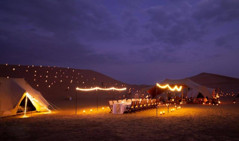luxury desert camping Dubai 