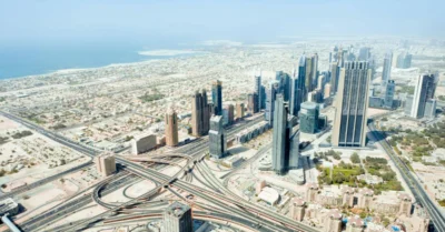 Aerial view of Dubai