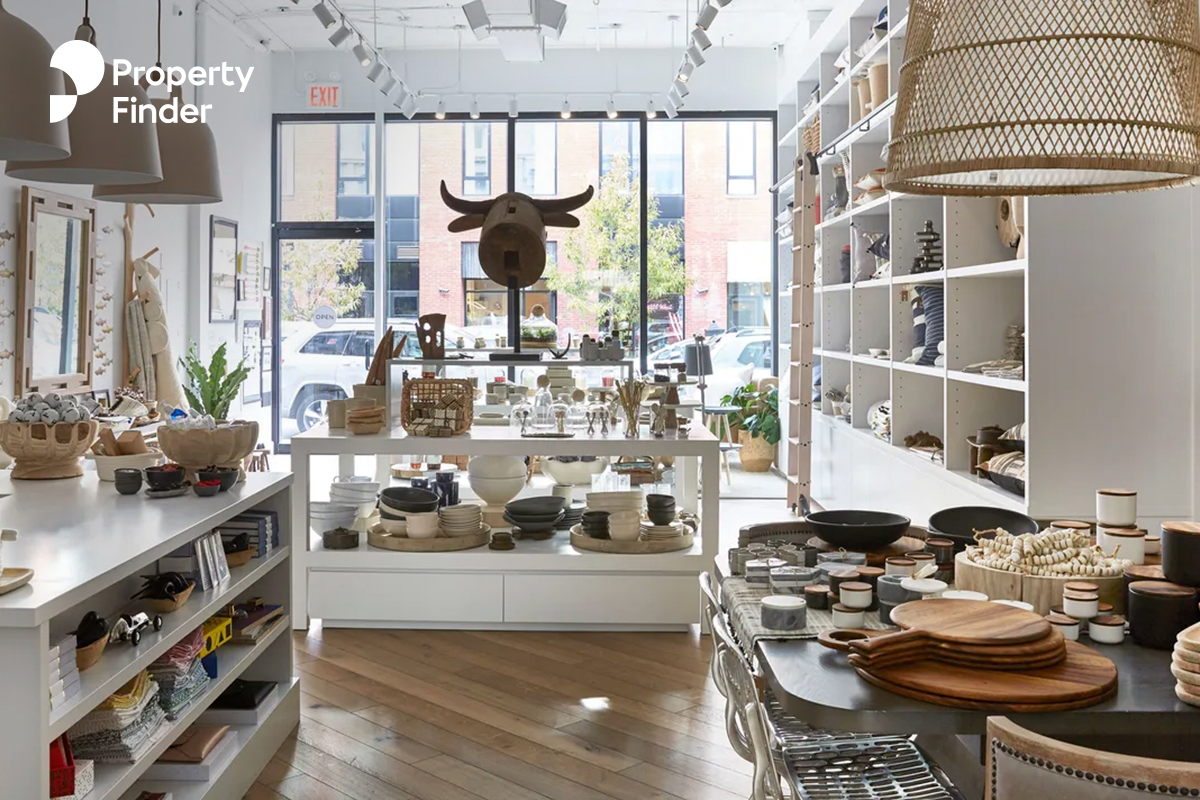 Dubai home decor stores Pan Emirates CB2 JYSK Property finder