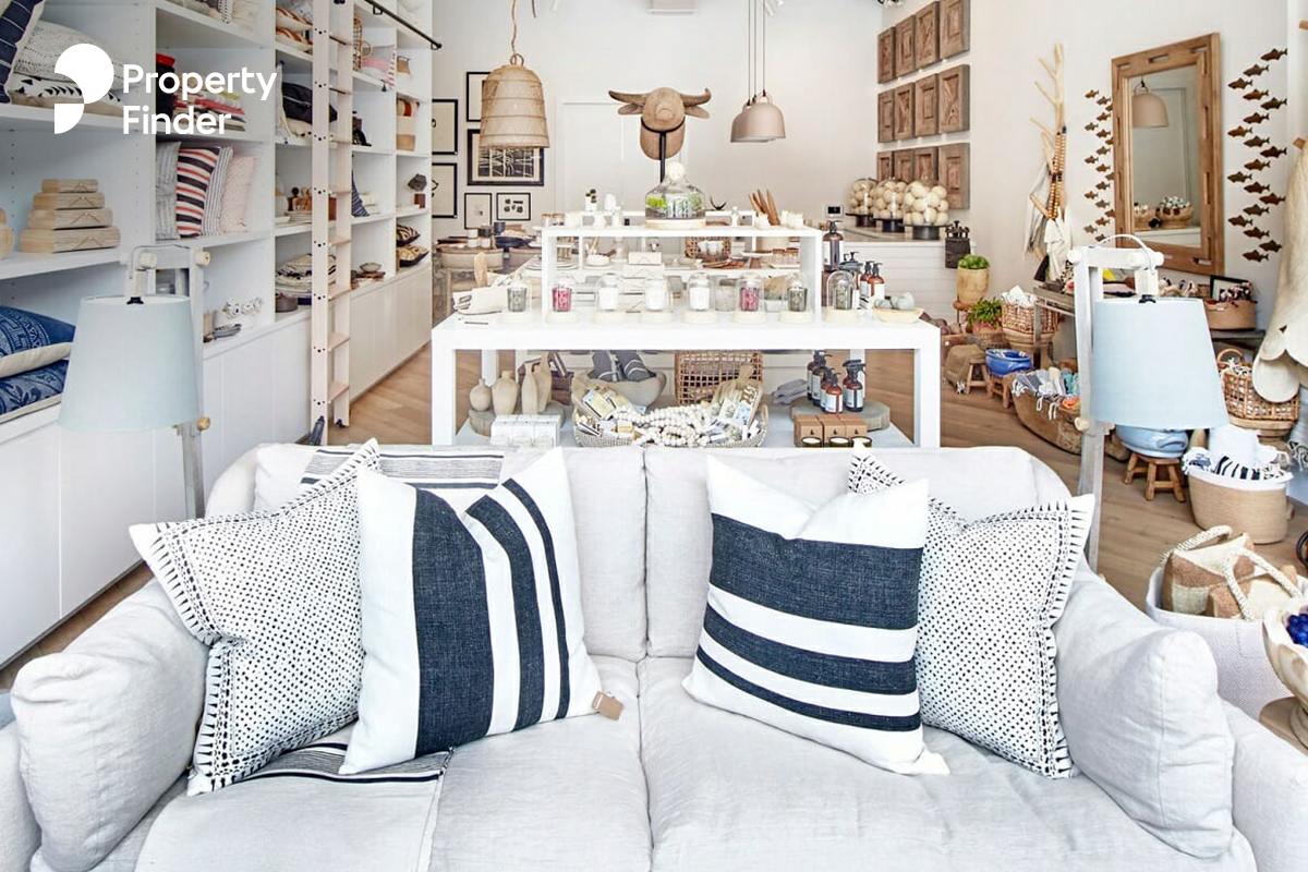 Dubai home decor stores Pan Emirates CB2 JYSK Property finder